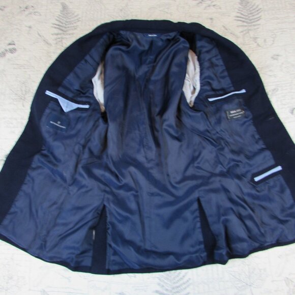 Buttoned Down x Reda 1865 Blue Contemporary Texture mens navy wool blazer 36R - Picture 8 of 8